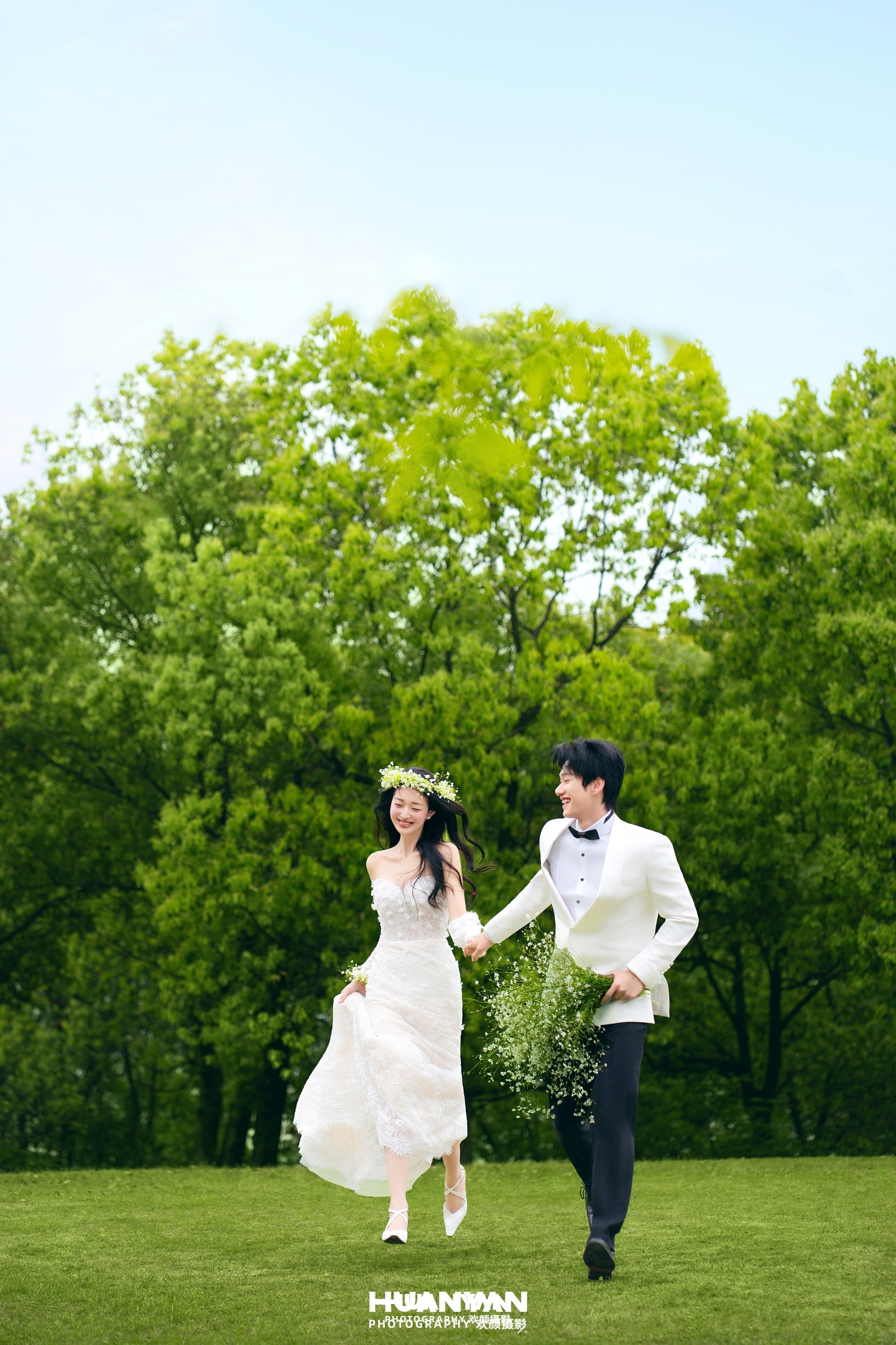 十指林间：清新自然婚纱照户外自然实拍