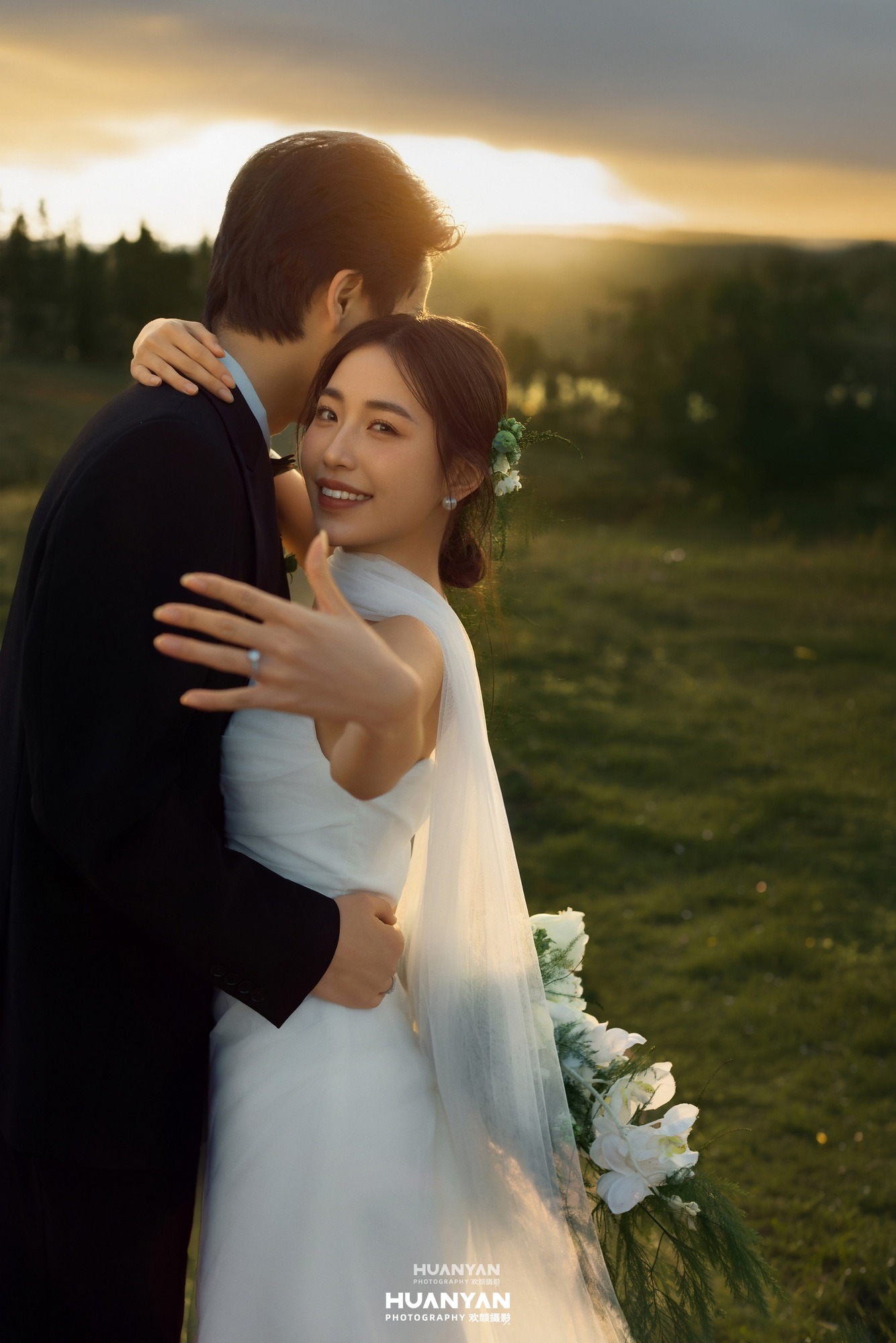 韩式温柔婚纱照 · 户外自然场景 · 落日恋歌客片