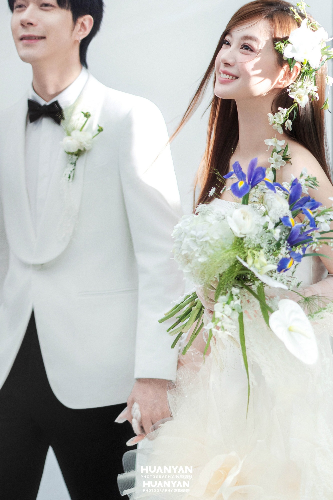 室内影棚韩式温柔婚纱照实拍（花溪系列）