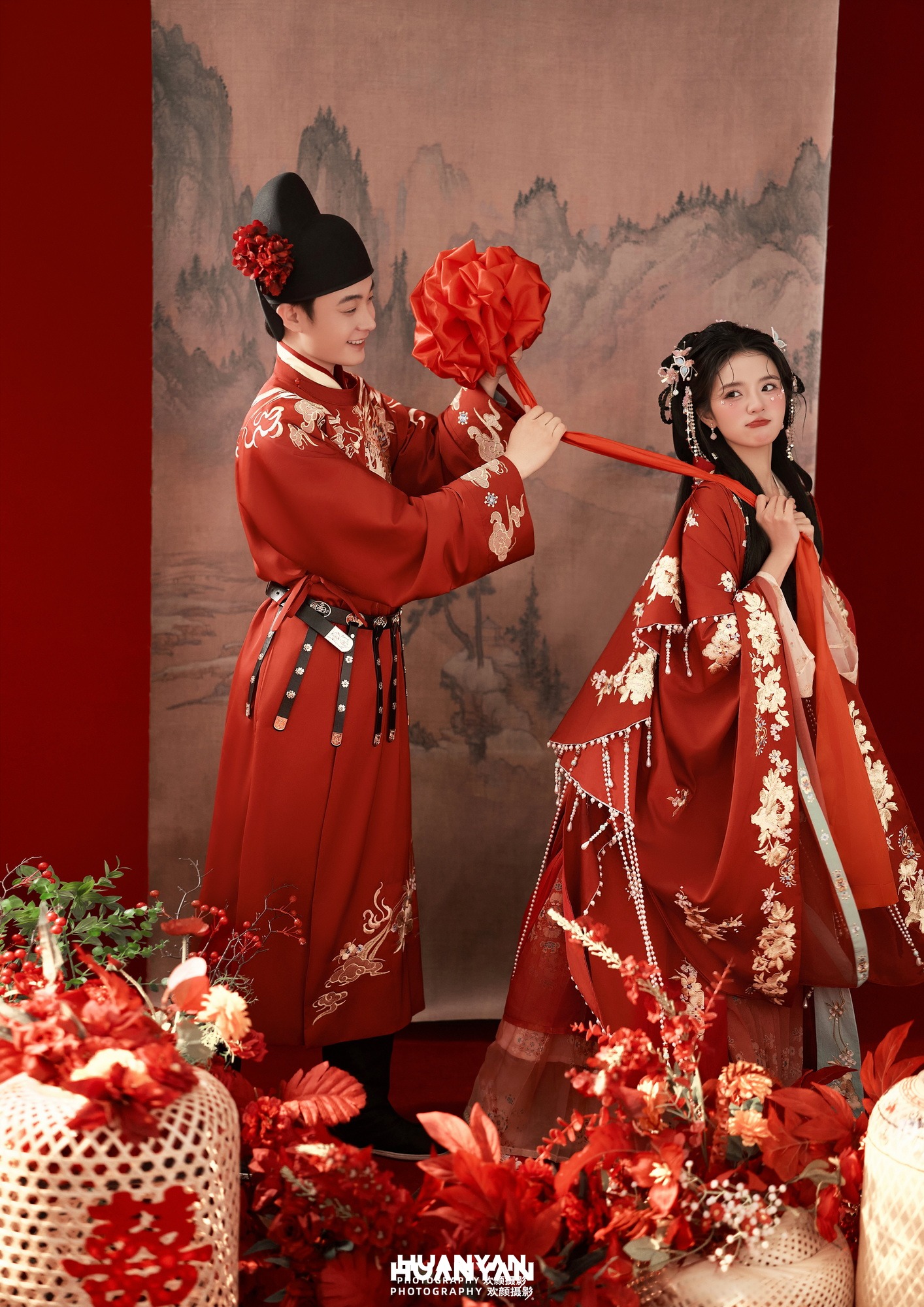 拱手良缘客片第7张｜汉服古装婚纱照，摄于室内影棚
