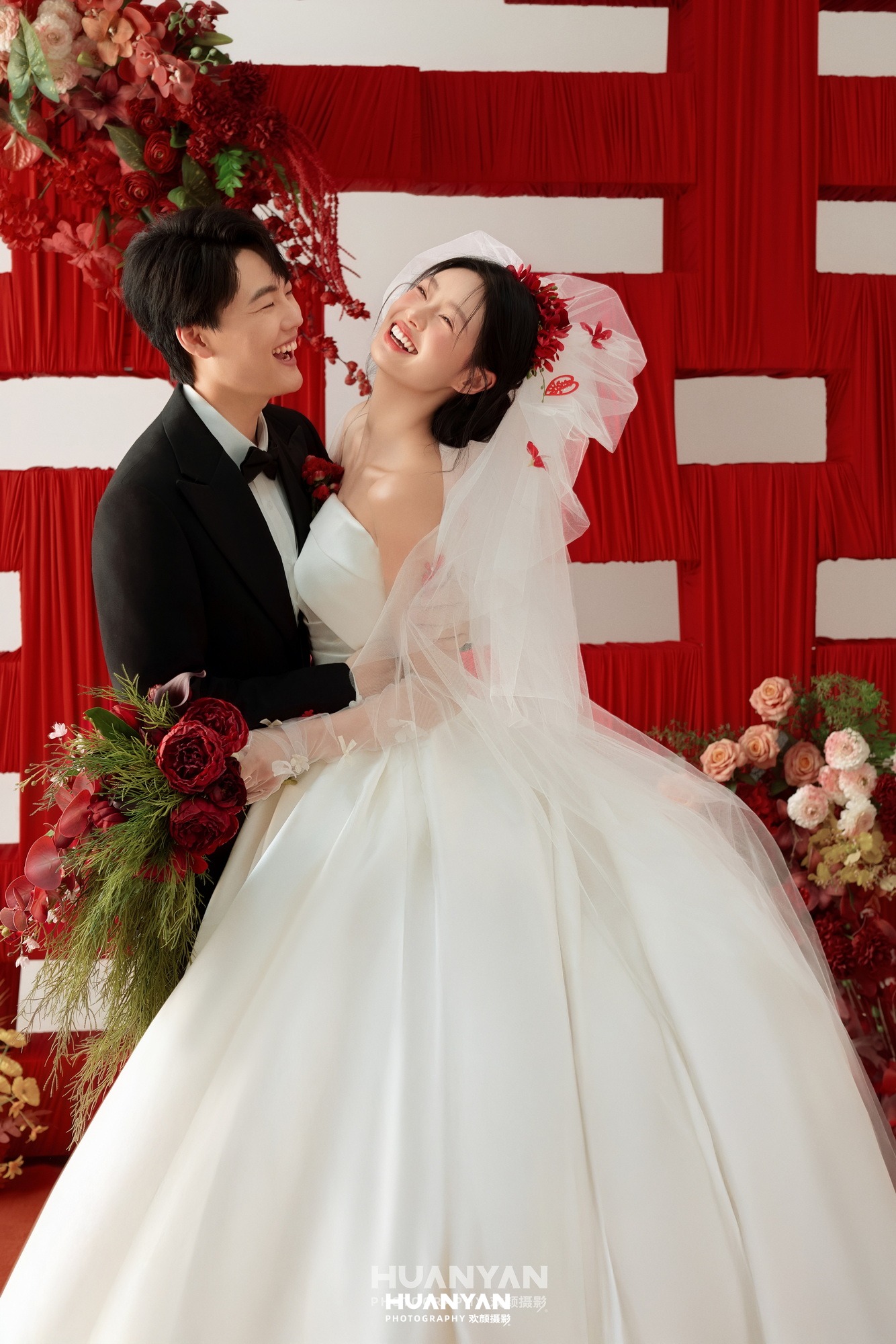中式喜嫁婚纱照 · 室内影棚场景 · 满堂囍事客片